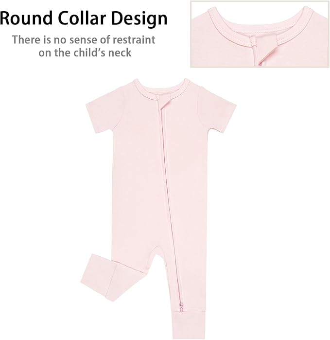 GUISBY Footless Short Sleeve Baby Pajamas - Image 3