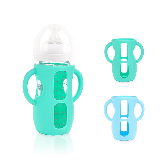 2-Pack Silicone Sleeves for Philips Avent Glass Bottles, BPA-Free by Unknown