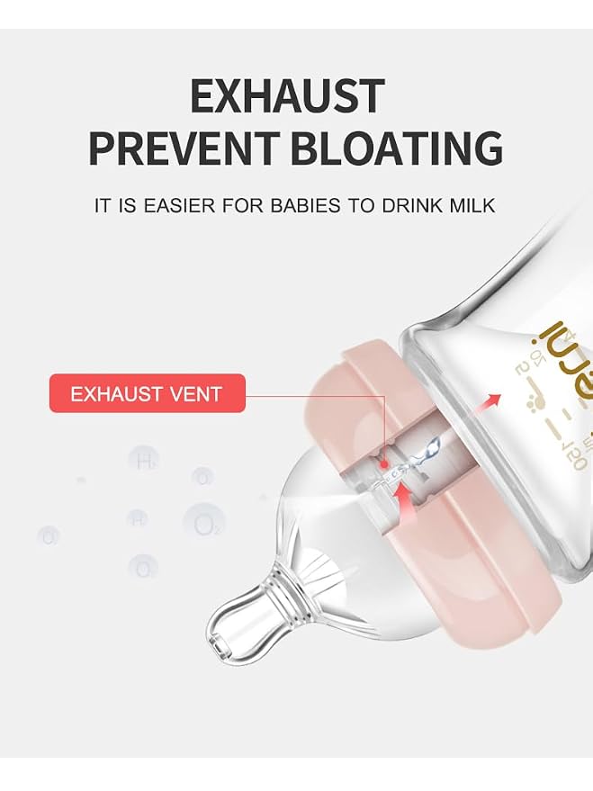 Glass Baby Bottles, Anti Colic Breastfeeding Bottle - Image 4