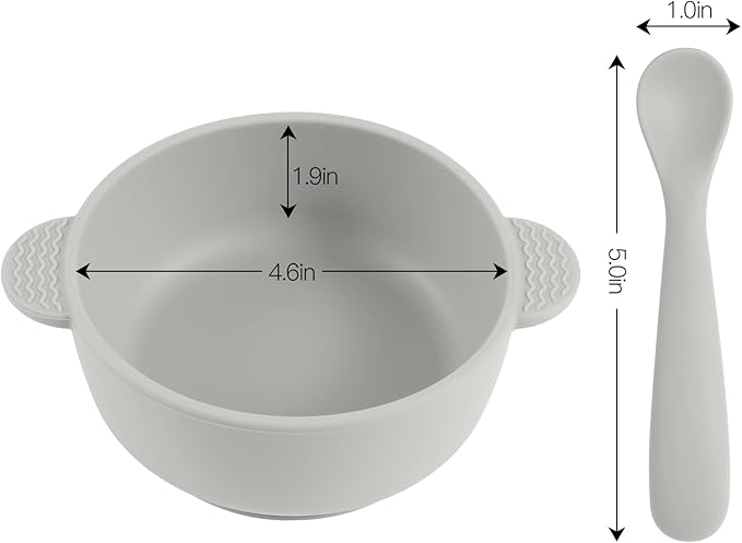 Silicone Baby Feeding Set, 3 Pack Baby Bowls - Image 3