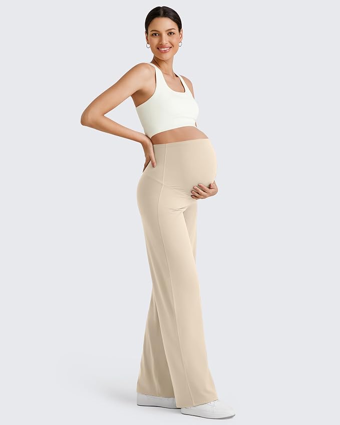 G4Free BareFeel Maternity Dress Yoga Pants Over The Belly Stretchy Work Slack - Image 2