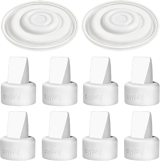 PumpMom-us Breast Pump Parts, 8 Duckbill Valves and 2 Silicone Membrane by PUMPMOM