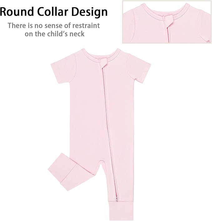 GUISBY Footless Short Sleeve Baby Pajamas - Image 3