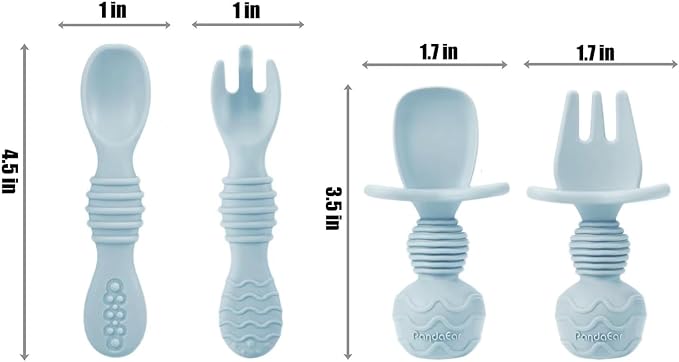 PandaEar Silicone Baby Feeding Set | 9PCS Baby Led Weaning Supplies Self - Image 7