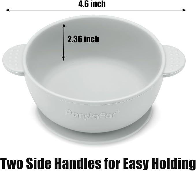 PandaEar 3 Pack Suction Bowls for Baby Toddlers 6-12 months, Silicone Baby Bowls - Image 4