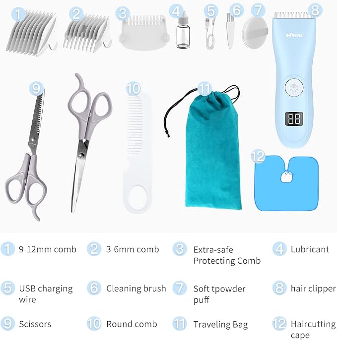 Baby Hair Clippers, Professional Quiet Hair Trimmer - Image 7