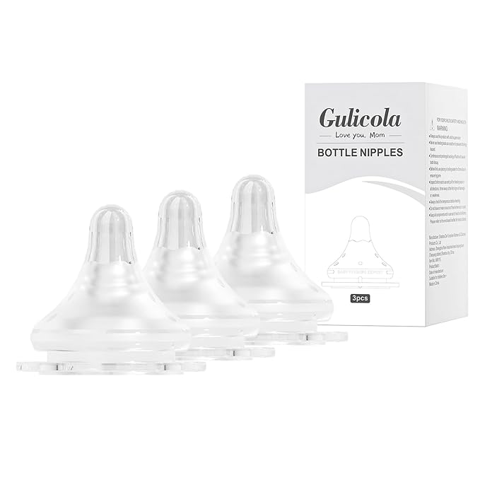 Gulicola Natural Flow Baby Bottle Silicone Nipple Level 2, Medium Flow by GulicolaBaby