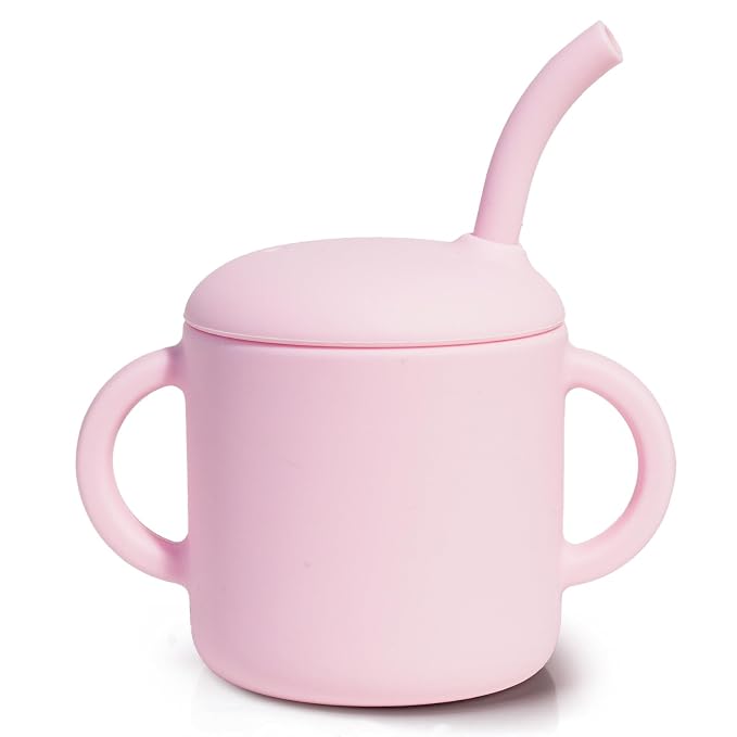 Silicone Baby Cup with Straw, Straw Cup by Catii