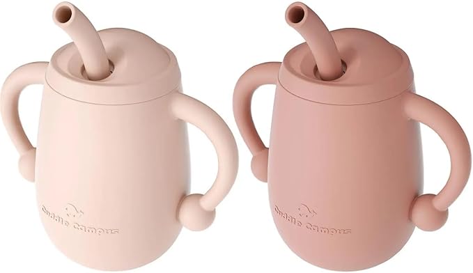 Cuddle Campus Pack of 2 Silicone Baby Training Cup, Shatterproof Toddler Sippy by CuddleCampus