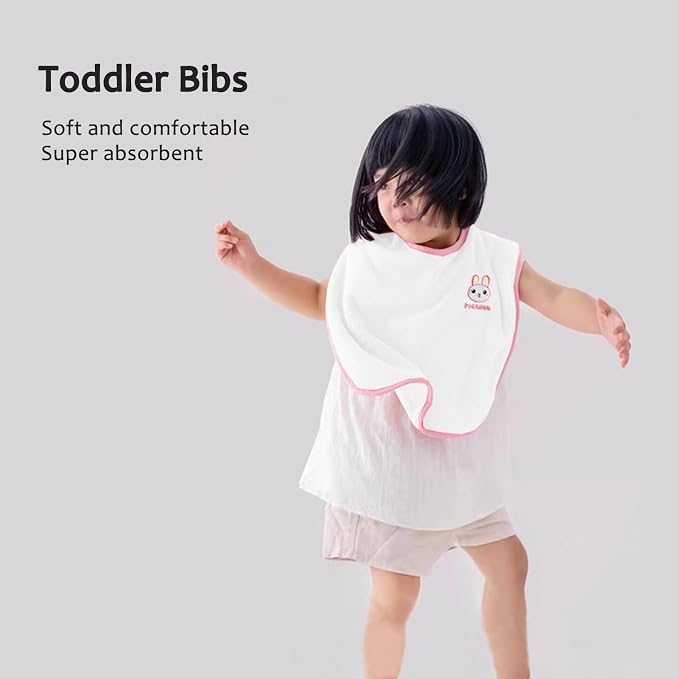 Bibs, Extra large bibs for Toddlers, Towel Bibs, Waterproof and super absorbent. - Image 2