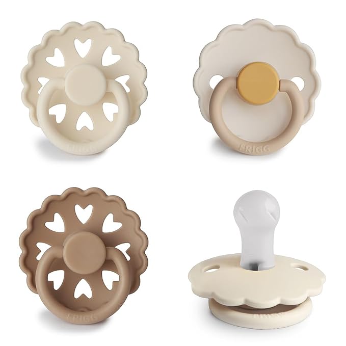 FRIGG SilkySoft Silicone Baby Pacifier 4-Pack Snowflake Dream | Made in Denmark by mushie