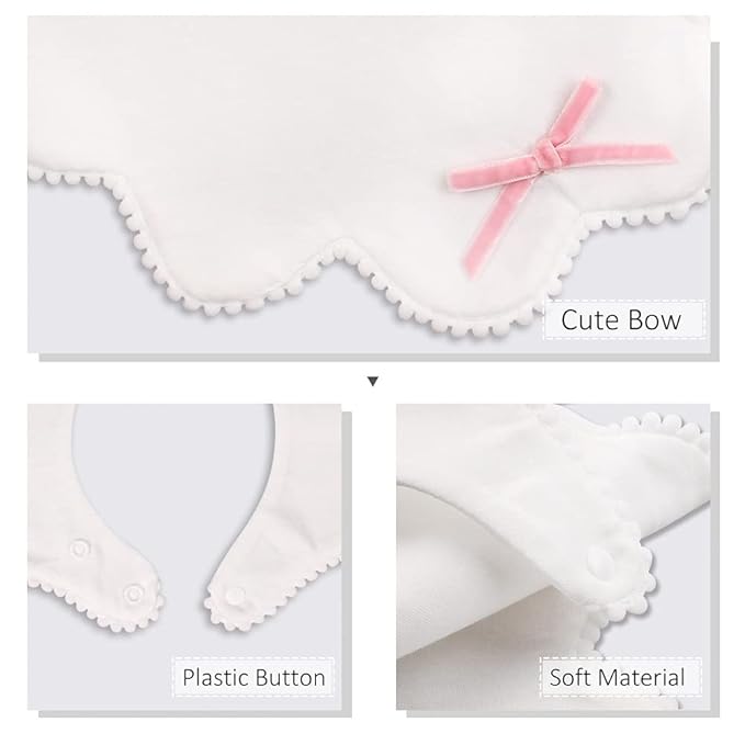 JANGANNSA 3 PCS Flower Baby Bibs Infant Burp Clothes - Image 5