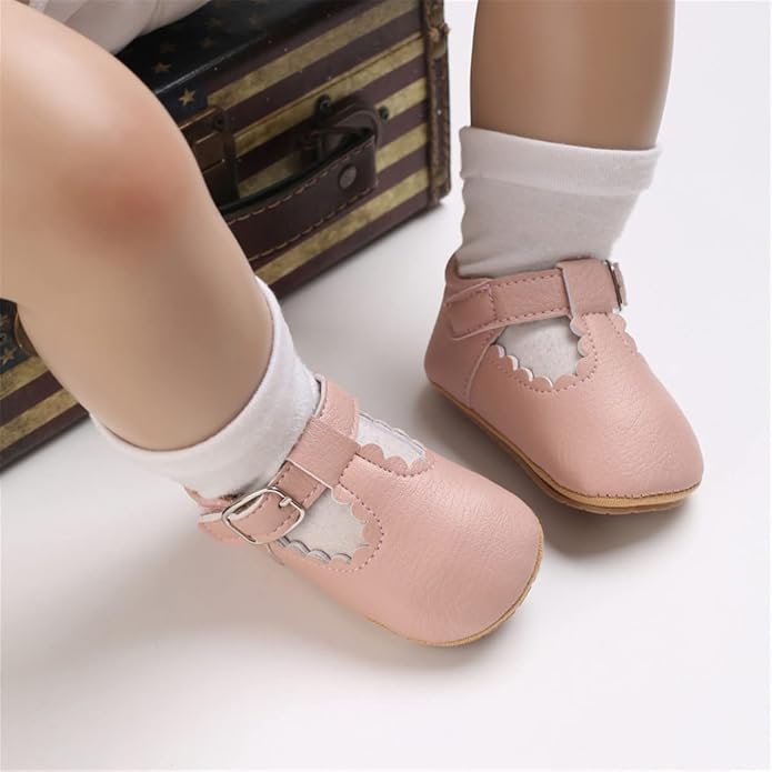 COSANKIM Baby Girls Mary Jane Flats Shoes Anti-Slip Rubber Sole Infant Toddler - Image 2