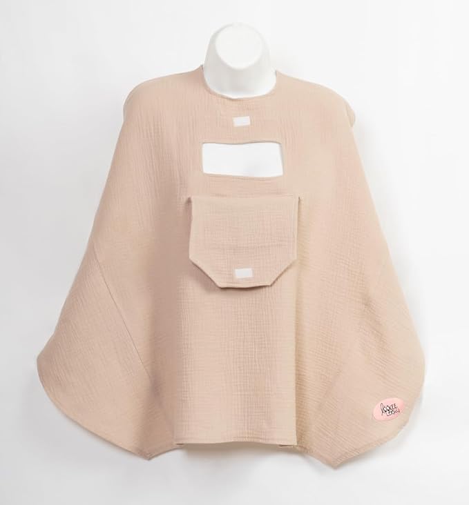 Muslin Nursing Cover for Baby Breastfeeding –Peekaboo Window -100% Breathable - Image 5