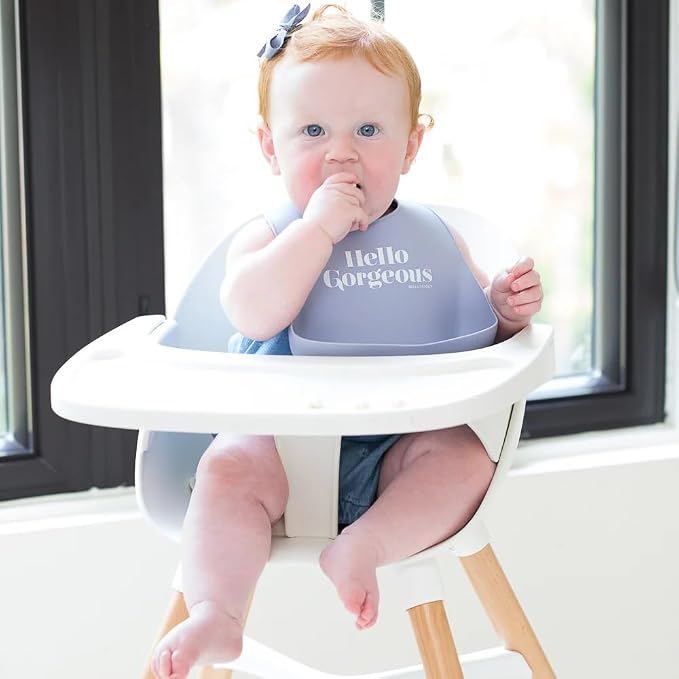 Baby Bib for Eating by Bella Tunno, Waterproof Silicone Bib - Image 2