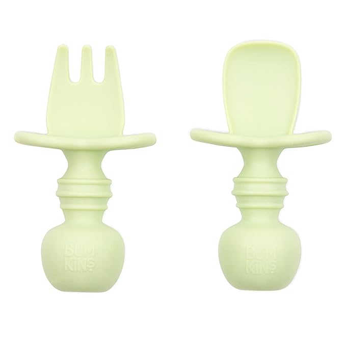 Bumkins Baby Utensils Set, Chewtensils Silicone Spoons by Bumkins