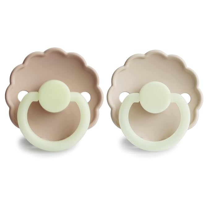 FRIGG Daisy Night SilkySoft Silicone Baby Pacifier | Made in Denmark | BPA-Free - Image 2