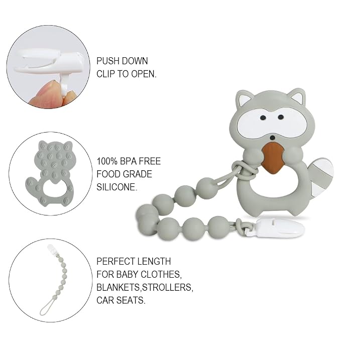 Baby Teething Toys, Food Grade Silicone Teether - Image 2