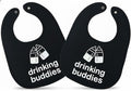 100% Cotton Drinking Buddies Twin Bibs Cute & Practical Unisex Bibs by TWINSTUFF