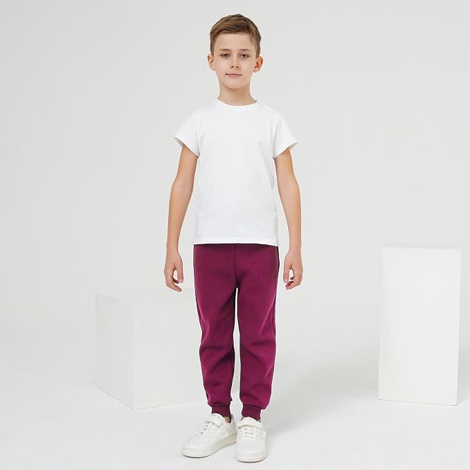 3 Pack Boy's and Girl's Fleece Pull on Jogger Sweatpant - Image 2