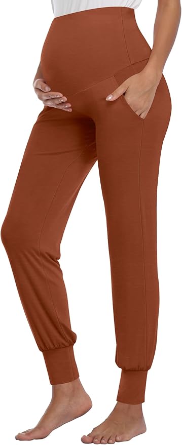 AMPOSH Women's Maternity Pants Stretchy Lounge Workout Pants Casual Loose Comfy by AMPOSH
