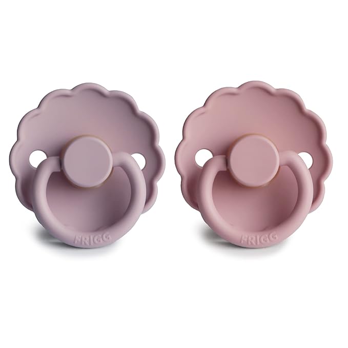 FRIGG Daisy Natural Rubber Baby Pacifier | Made in Denmark | BPA-Free 2-Pack - Image 2