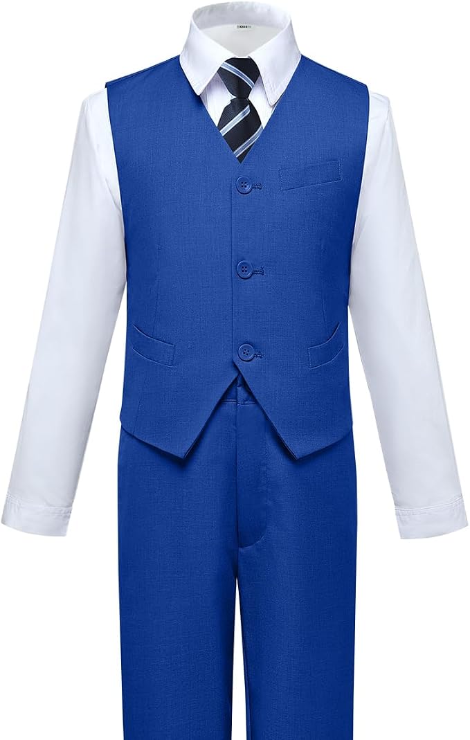 Visaccy Boys Suits Slim Fit Dress Clothes Ring Bearer Outfit - Image 5