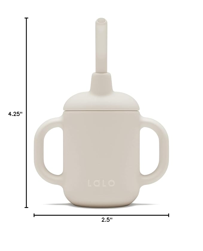 Lalo Little Cup, Non-Toxic Silicone Straw Cup - Image 8
