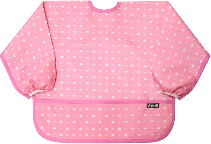 Long Sleeve Waterproof Bib for Toddlers – Feeding Smock for Baby Mealtime by Plie