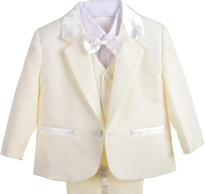 Dressy Daisy Baby Toddler Boy 5 Pcs Set Formal Tuxedo Suits No Tail Wedding - Image 5