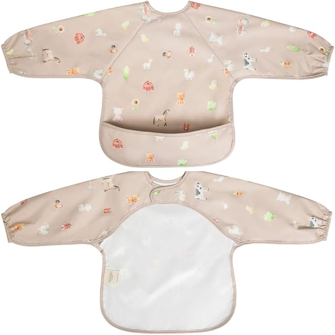 Ali+Oli Smock Bibs for Babies, BPA-Free Oeko-Tex Certified, Waterproof Baby by AliOli