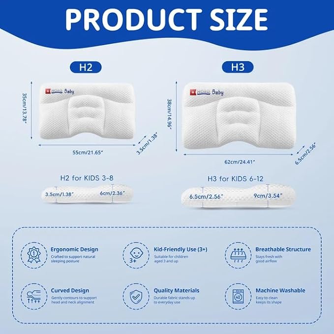 Toddler Pillow with Pillowcase, Breathable & Cozy Machine Washable Kids Pillow - Image 6
