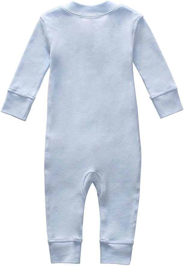 Owlivia Organic Cotton Baby Boy Girl Zip up Sleep 'N Play Pjs, Long Sleeve - Image 2