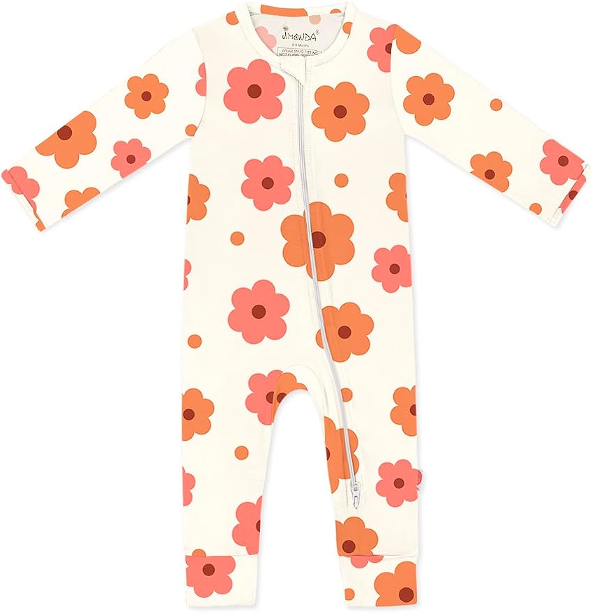 Jimonda Baby Girls Boys Footless Pajamas, Rayon From Bamboo Pjs 2 Way Zipper by JimondaBaby