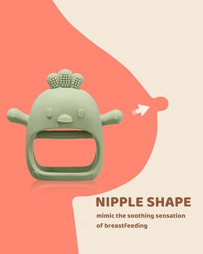 3 Packs Baby Teething Toy Silicone Teething Mitten - Image 3