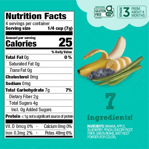 Beech-Nut Melties Baby & Toddler Snack Melts, Banana Blueberry Green Bean - Image 7