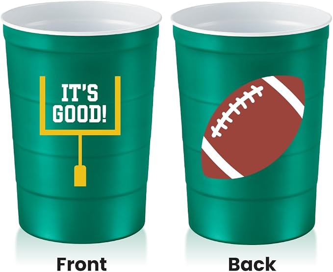 16 oz. Party Cup Football 'It's Good' Goal Post Design - Image 2