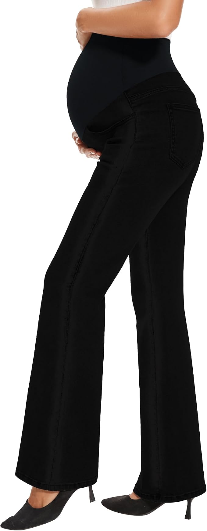 GLAMIX Women's Stretch Maternity Bootcut Jeans - Image 4