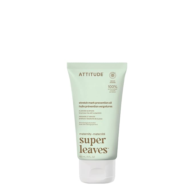 ATTITUDE Pregnancy Stretch Mark Prevention Oil, EWG Verified, Dermatologically by ATTITUDE