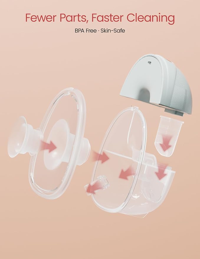 NCVI Wearable Breast Pump Hands Free, Portable Electric Breastfeeding Pump - Image 8