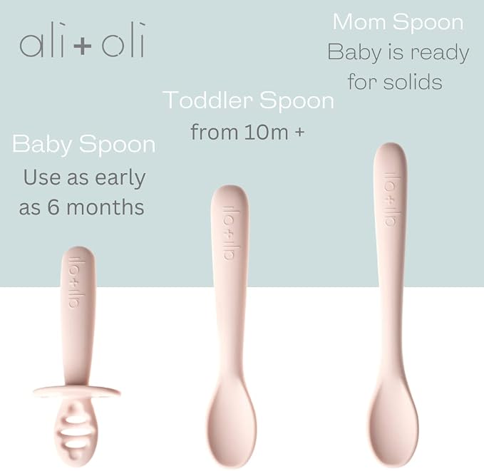 Ali+Oli Silicone Spoon Set for Baby Unbreakable Baby Spoons, Self Feeding - Image 5