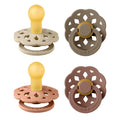 BIBS Boheme Soother 4-Pack. BPA Free Dummy Pacifier, Round Nipple. Natural by BIBS
