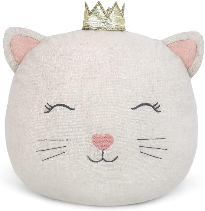 MON AMI Linen Kitty Accent Décor Pillow by MonAmi