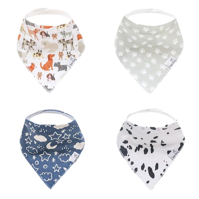 Copper Pearl 4 Pack Soft Cotton Baby Bibs by CopperPearl