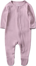 O2 BABY Baby Boys Girls Organic Cotton Zip-Front Sleeper Pajamas, Footed Sleep by O2BABY