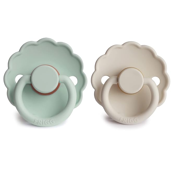 FRIGG Daisy Natural Rubber Baby Pacifier | Made in Denmark | BPA-Free 2-Pack - Image 2