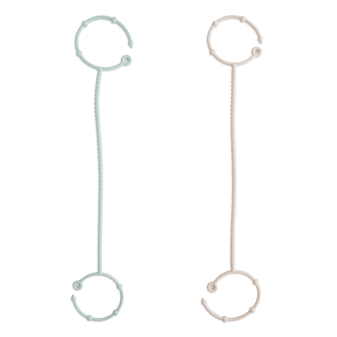 mushie Adjustable Silicone Toy Straps 2-Pack | Baby Accessories Holder by mushie