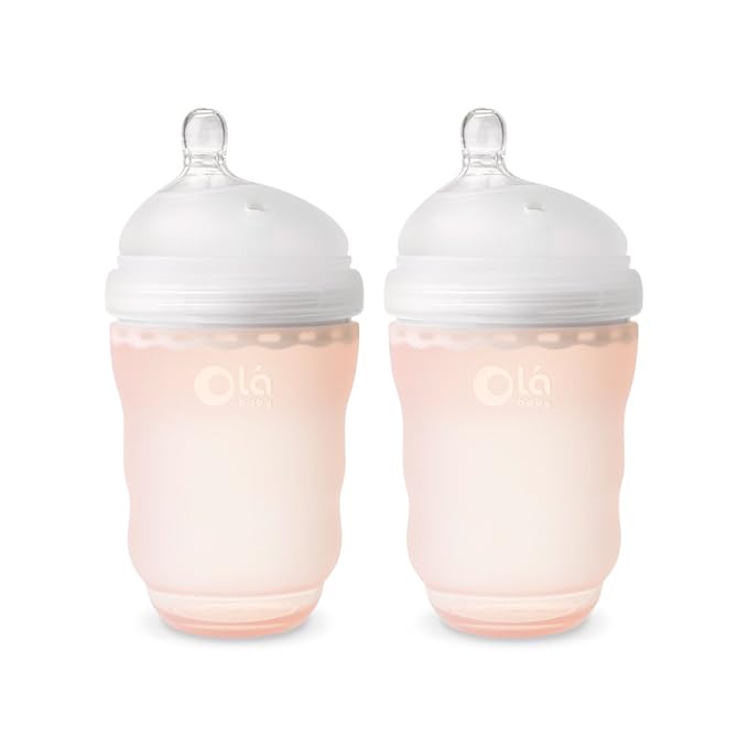 Olababy Gentle Bottle 2 Piece Coral Set, 8 Ounce 2PK by Olababy