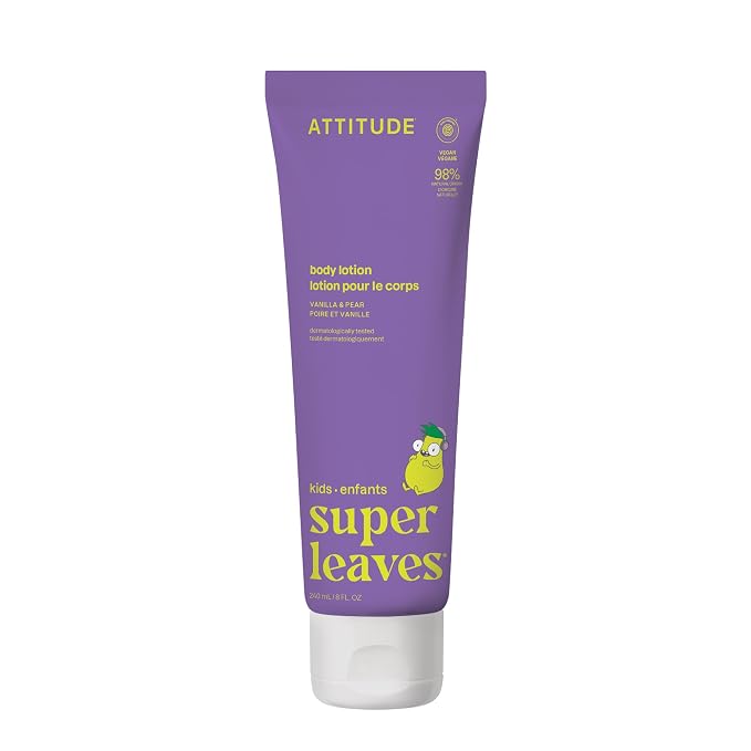 ATTITUDE Body Lotion for Kids, EWG Verifed Moisturizer, Dermatologically Tested by ATTITUDE