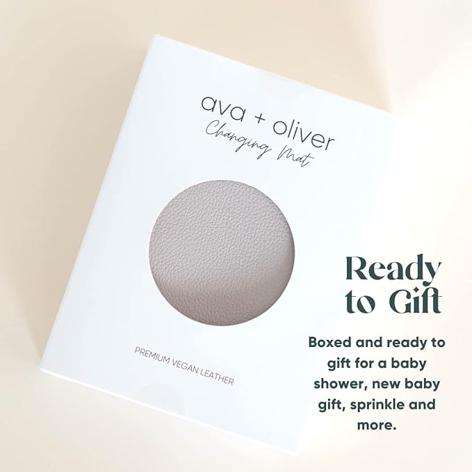Ava + Oliver Vegan Leather Baby Changing Mat - Image 6